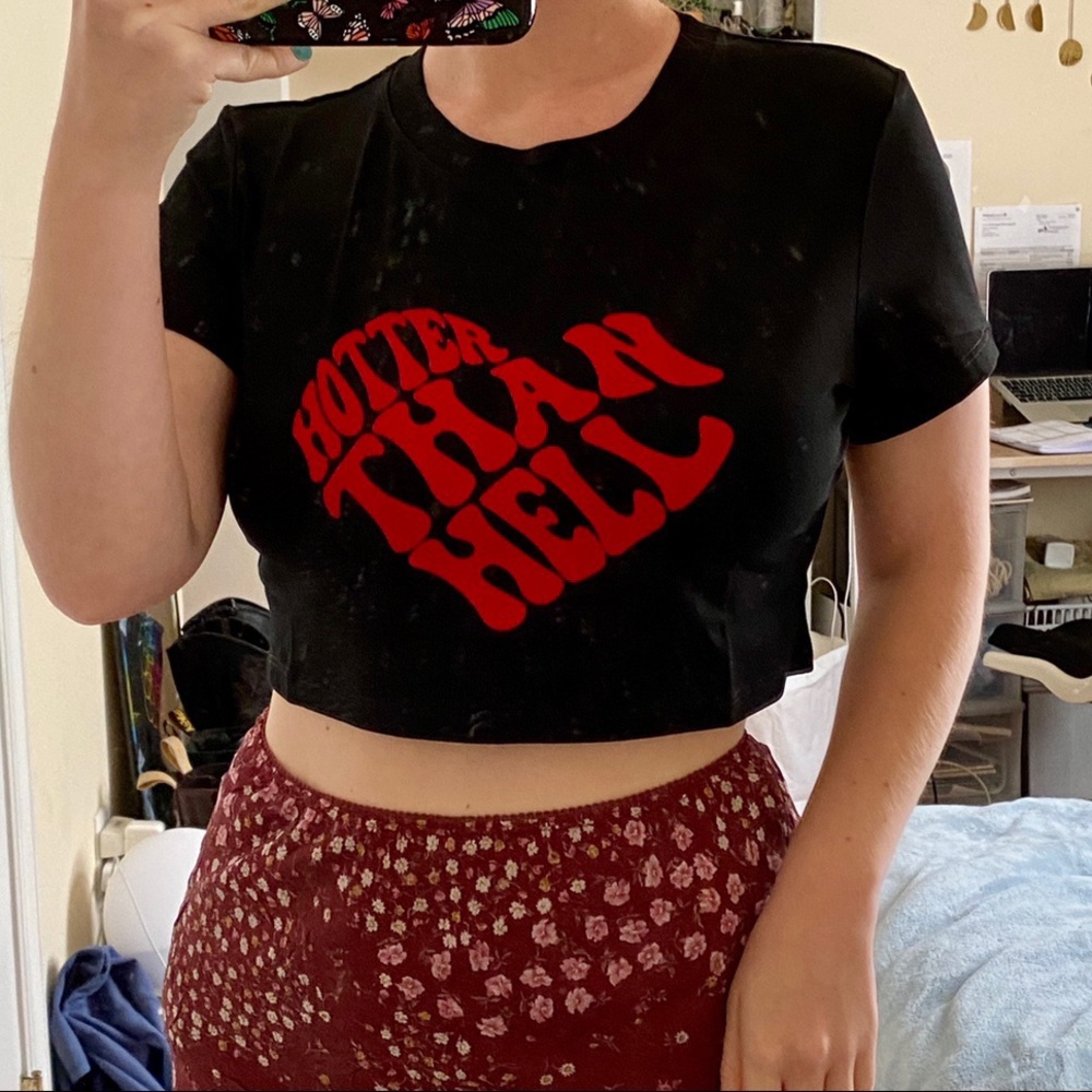 Adika hotter than hell crop top NEW